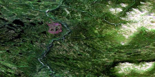 Tachilta Lakes Satellite Map 104J10 at 1:50,000 scale - National Topographic System of Canada (NTS) - Orthophoto