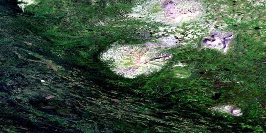 Kawdy Creek Satellite Map 104J14 at 1:50,000 scale - National Topographic System of Canada (NTS) - Orthophoto