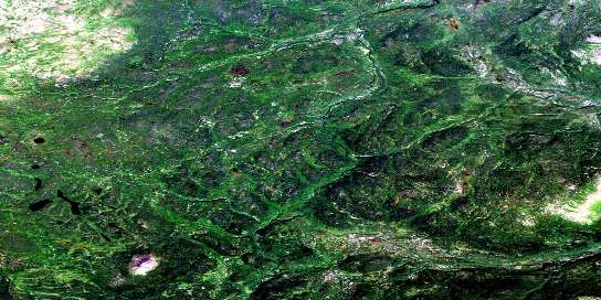 Air photo: Calata Lake Satellite Image map 104J15 at 1:50,000 Scale