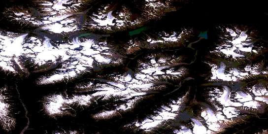 Trapper Lake Satellite Map 104K07 at 1:50,000 scale - National Topographic System of Canada (NTS) - Orthophoto