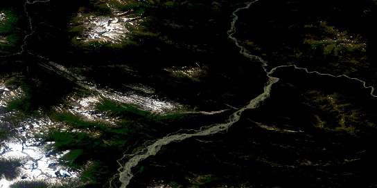 Air photo: Inklin Satellite Image map 104K14 at 1:50,000 Scale