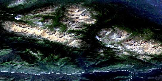 Air photo: Teditua Creek Satellite Image map 104K16 at 1:50,000 Scale