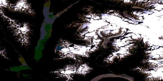 Mount Bagot Satellite Map 104M06 at 1:50,000 scale - National Topographic System of Canada (NTS) - Orthophoto