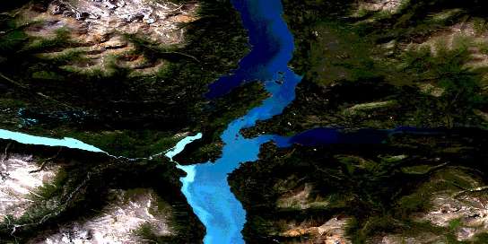 Air photo: Fantail Lake Satellite Image map 104M09 at 1:50,000 Scale