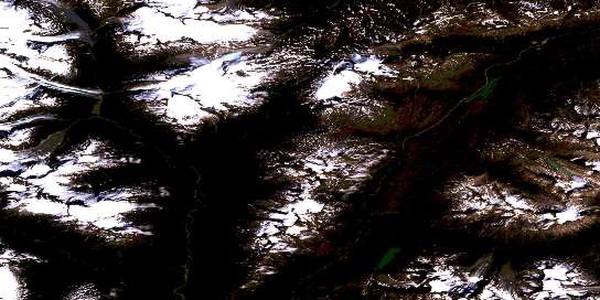 White Pass Satellite Map 104M11 at 1:50,000 scale - National Topographic System of Canada (NTS) - Orthophoto