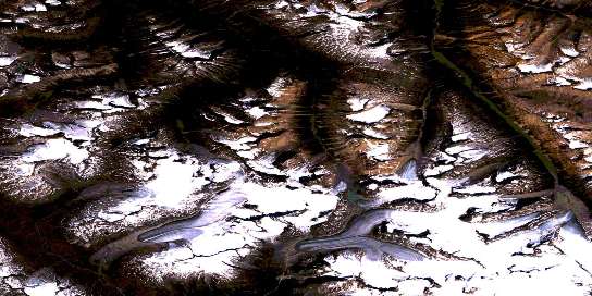 Rothwell Peak Satellite Map 104M13 at 1:50,000 scale - National Topographic System of Canada (NTS) - Orthophoto