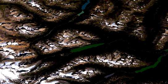 Homan Lake Satellite Map 104M14 at 1:50,000 scale - National Topographic System of Canada (NTS) - Orthophoto