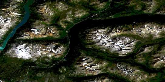 Tutshi Lake Satellite Map 104M15 at 1:50,000 scale - National Topographic System of Canada (NTS) - Orthophoto