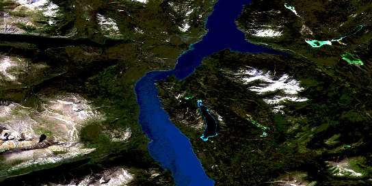 Turtle Lake Satellite Map 104M16 at 1:50,000 scale - National Topographic System of Canada (NTS) - Orthophoto