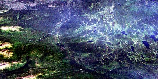 Air photo: Nakina Lake Satellite Image map 104N01 at 1:50,000 Scale
