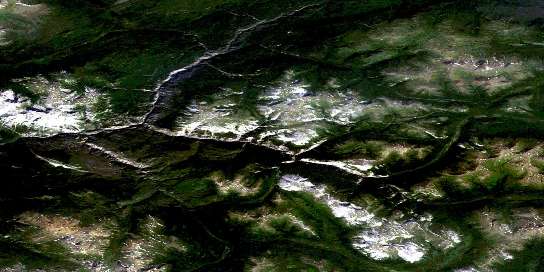 Nakina Satellite Map 104N02 at 1:50,000 scale - National Topographic System of Canada (NTS) - Orthophoto