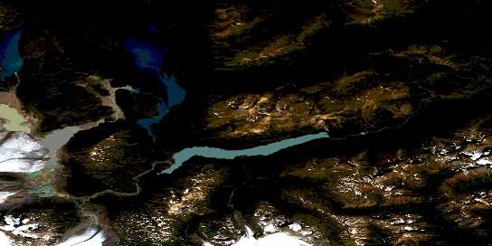 Air photo: Sloko Lake Satellite Image map 104N04 at 1:50,000 Scale