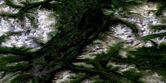 Eva Lake Satellite Map 104N10 at 1:50,000 scale - National Topographic System of Canada (NTS) - Orthophoto