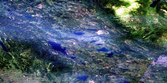 Air photo: Chismaina Lake Satellite Image map 104O04 at 1:50,000 Scale