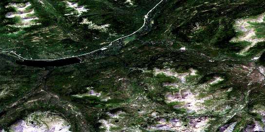Air photo: Swan Lake Satellite Image map 104O14 at 1:50,000 Scale