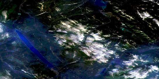 Air photo: Deadwood Lake Satellite Image map 104P01 at 1:50,000 Scale