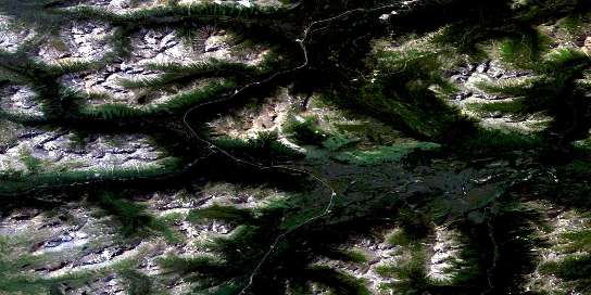 Air photo: Needlepoint Mountain Satellite Image map 104P04 at 1:50,000 Scale