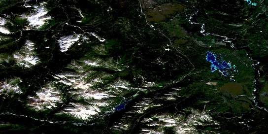 Air photo: Good Hope Lake Satellite Image map 104P06 at 1:50,000 Scale