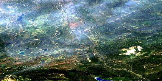 One Ace Mountain Satellite Map 104P13 at 1:50,000 scale - National Topographic System of Canada (NTS) - Orthophoto