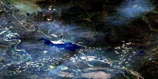 Air photo: Watson Lake Satellite Image map 105A02 at 1:50,000 Scale