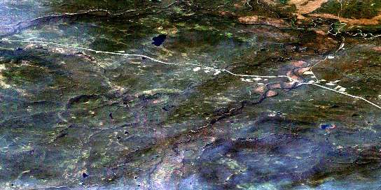 Air photo: Allegretto Lake Satellite Image map 105A04 at 1:50,000 Scale