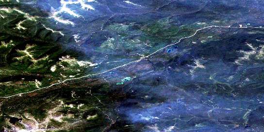 Air photo: Spencer Creek Satellite Image map 105B01 at 1:50,000 Scale