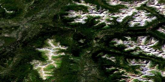 Dorsey Lake Satellite Map 105B04 at 1:50,000 scale - National Topographic System of Canada (NTS) - Orthophoto