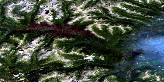 Air photo: Sab Lake Satellite Image map 105B07 at 1:50,000 Scale
