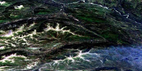 Air photo: Allan Creek Satellite Image map 105B09 at 1:50,000 Scale