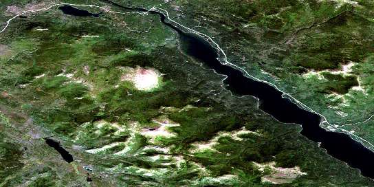 Brooks Brook Satellite Map 105C06 at 1:50,000 scale - National Topographic System of Canada (NTS) - Orthophoto