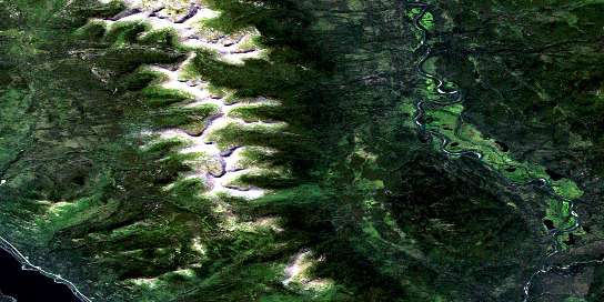 Air photo: Lone Tree Creek Satellite Image map 105C07 at 1:50,000 Scale