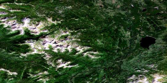 Thirtymile Range Satellite Map 105C09 at 1:50,000 scale - National Topographic System of Canada (NTS) - Orthophoto