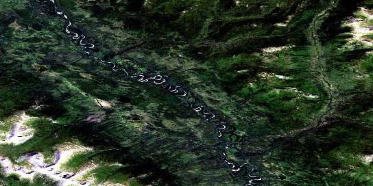 Air photo: Thirtymile Creek Satellite Image map 105C10 at 1:50,000 Scale