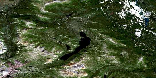 Whitehorse Satellite Map 105D11 at 1:50,000 scale - National Topographic System of Canada (NTS) - Orthophoto