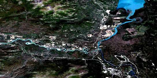 Air photo: Upper Laberge Satellite Image map 105D14 at 1:50,000 Scale