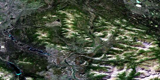 Air photo: Pilot Mountain Satellite Image map 105E04 at 1:50,000 Scale