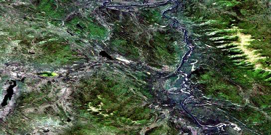 Air photo: Mason Landing Satellite Image map 105E07 at 1:50,000 Scale
