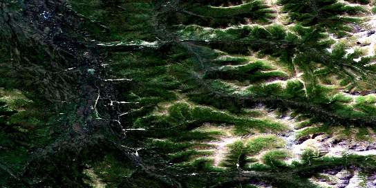 Air photo: Livingstone Creek Satellite Image map 105E08 at 1:50,000 Scale