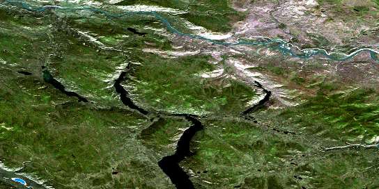 Claire Lake Satellite Map 105E14 at 1:50,000 scale - National Topographic System of Canada (NTS) - Orthophoto