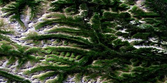 No Title Satellite Map 105F05 at 1:50,000 scale - National Topographic System of Canada (NTS) - Orthophoto