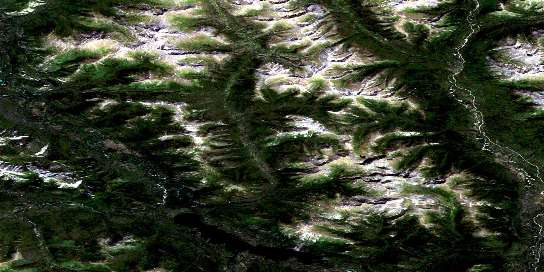 Mount St Cyr Satellite Map 105F06 at 1:50,000 scale - National Topographic System of Canada (NTS) - Orthophoto