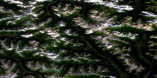 Pass Creek Satellite Map 105F10 at 1:50,000 scale - National Topographic System of Canada (NTS) - Orthophoto