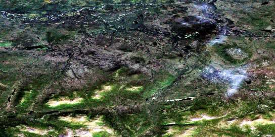 Air photo: Mink Creek Satellite Image map 105G11 at 1:50,000 Scale