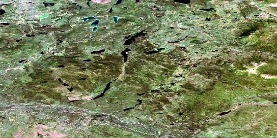 Air photo: Weasel Lake Satellite Image map 105G13 at 1:50,000 Scale