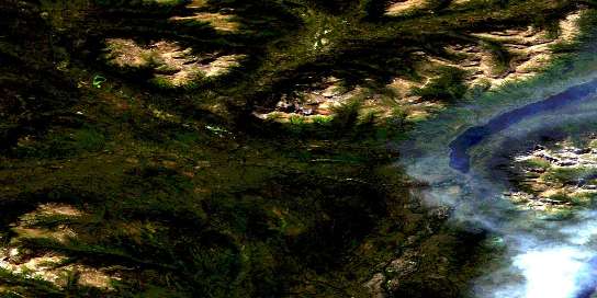 Air photo: Mcpherson Lake Satellite Image map 105H13 at 1:50,000 Scale