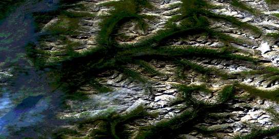 Air photo: Tillei Lake Satellite Image map 105H14 at 1:50,000 Scale