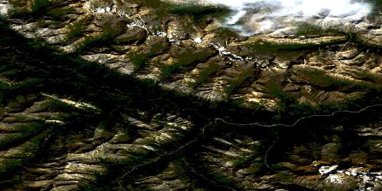 Air photo: Mount Appler Satellite Image map 105I08 at 1:50,000 Scale