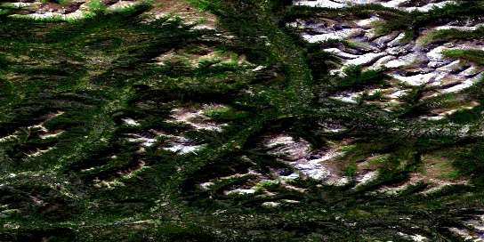 No Title Satellite Map 105I12 at 1:50,000 scale - National Topographic System of Canada (NTS) - Orthophoto