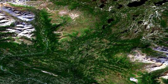 Air photo: Jones Lake Satellite Image map 105I14 at 1:50,000 Scale