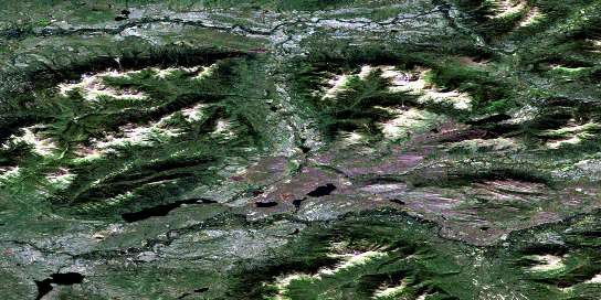 No Title Satellite Map 105J10 at 1:50,000 scale - National Topographic System of Canada (NTS) - Orthophoto